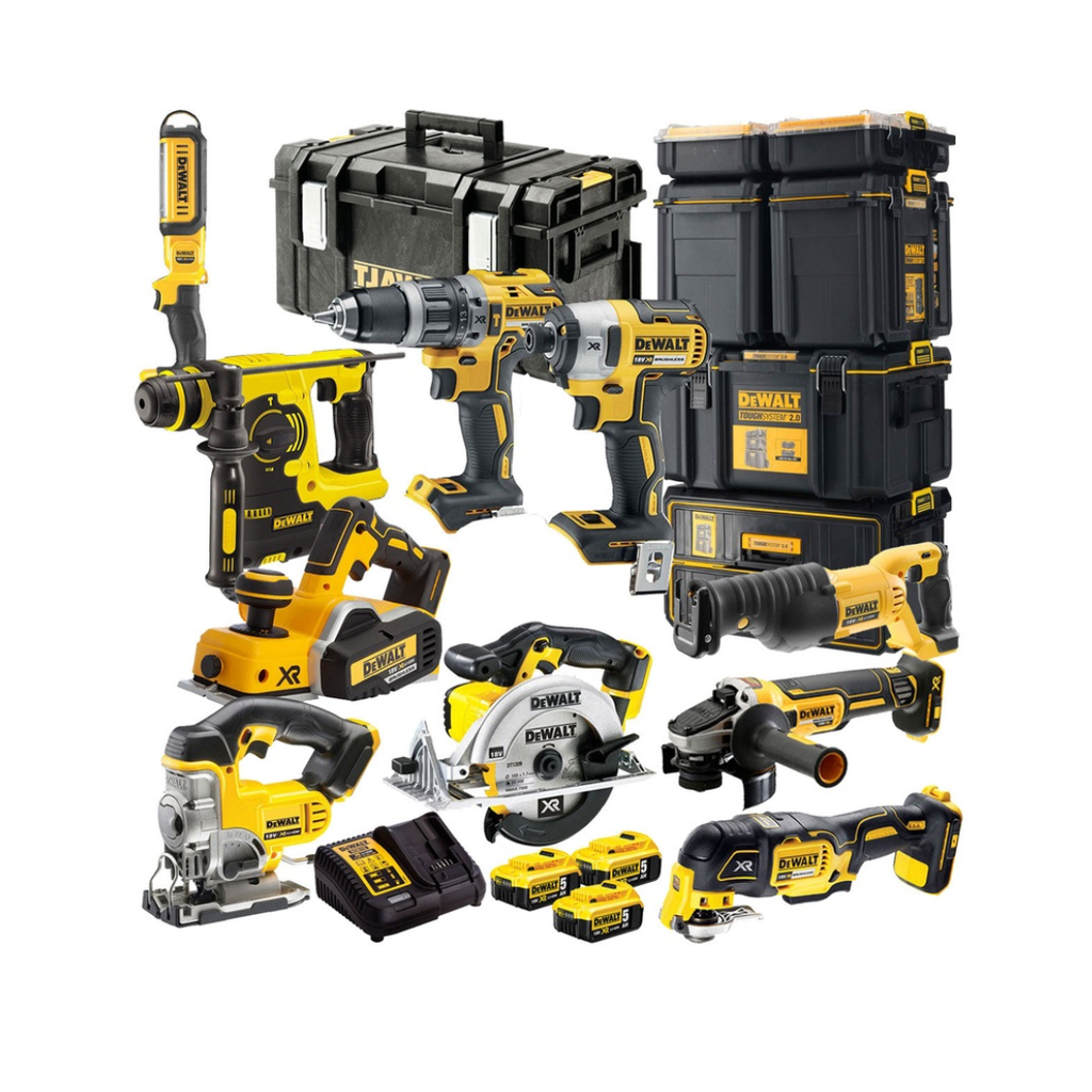 DeWalt DCKT4T10P7 18V XR 10-Piece Power Tool Kit | 3x 5.0Ah Batteries